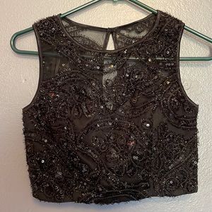 Beautiful black polka dot two piece homecoming dress. Size 3.